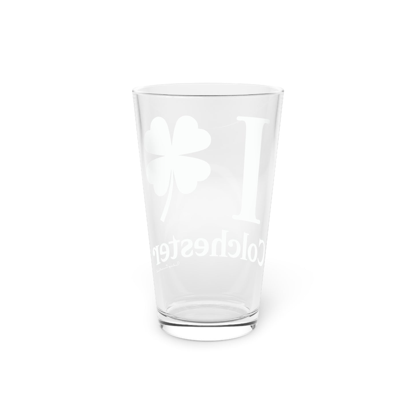 I Clover Colchester Pint Glass, 16oz