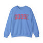 Goose Zip Code  Pink & Black Unisex Heavy Blend™ Crewneck Sweatshirt