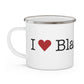 I Heart Black Rock. Enamel Camping Mug