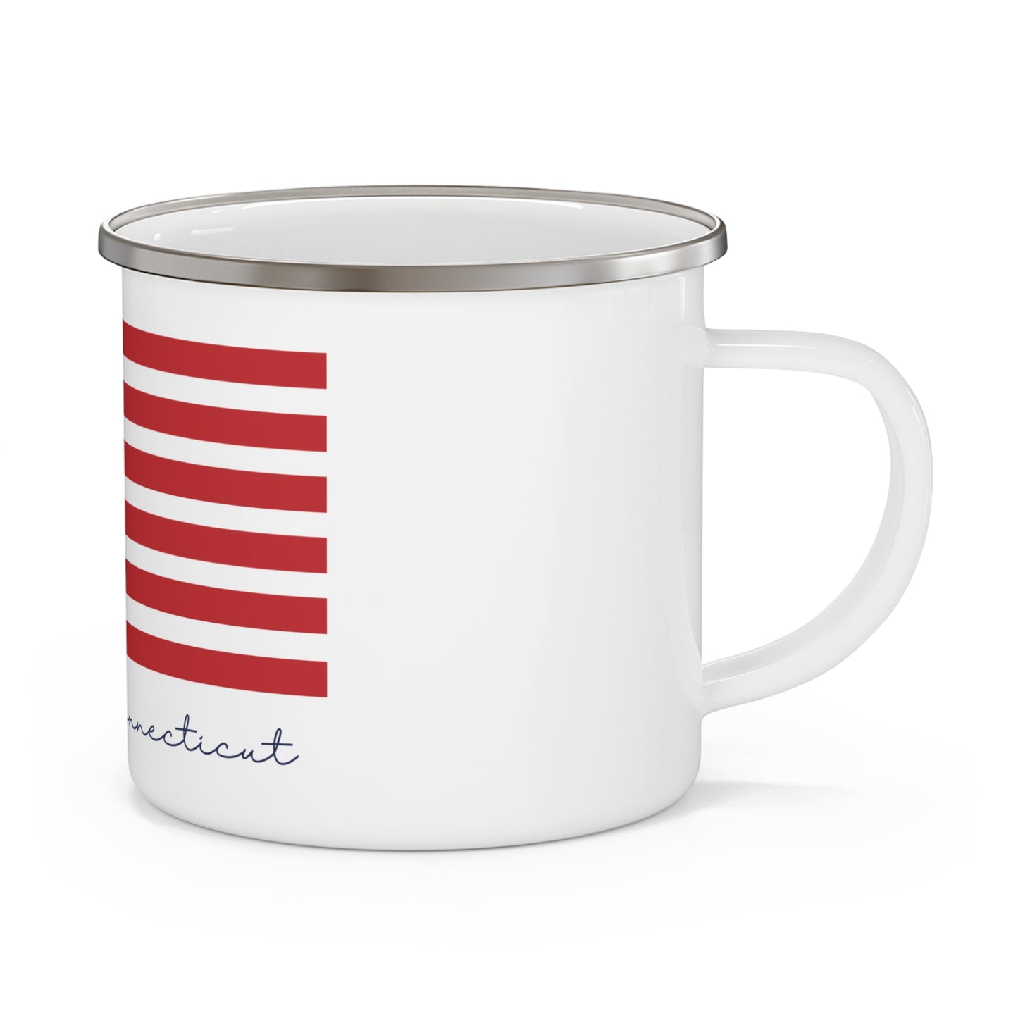 Woodbridge Connecticut Flag Enamel Camping Mug