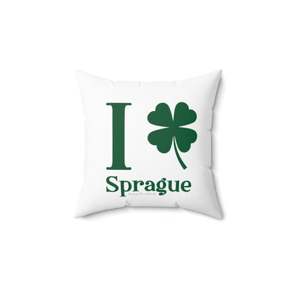 I Clover Sprague Spun Polyester Square Pillow