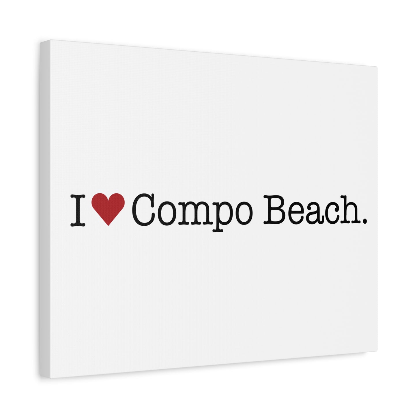 I Heart Compo Beach. Matte Canvas, Stretched, 1.25"