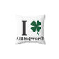 I Clover Killingworth Spun Polyester Square Pillow
