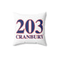203 Cranbury Red, White & Blue Spun Polyester Square Pillow