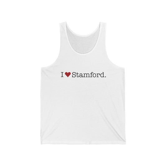 I Heart Stamford. Unisex Jersey Tank Top