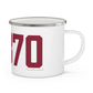 06870 - Greenwich Connecticut Zip Code Enamel Camping Mug