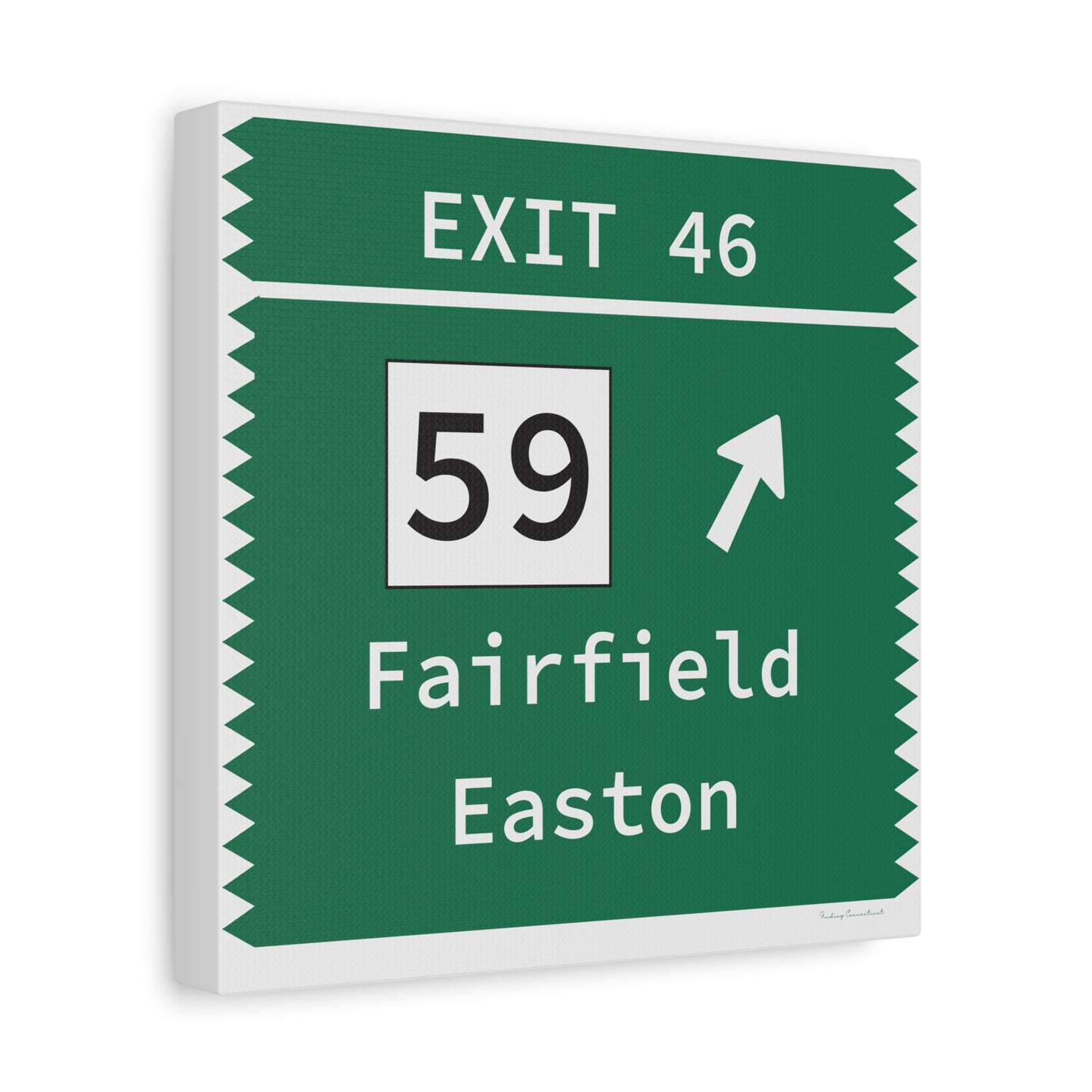 Vintage Merritt Parkway Exit 46 Sign Matte Canvas, Stretched, 1.25"