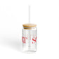 41 Tilt Southport Glass Can with Straw and Lid, 16oz
