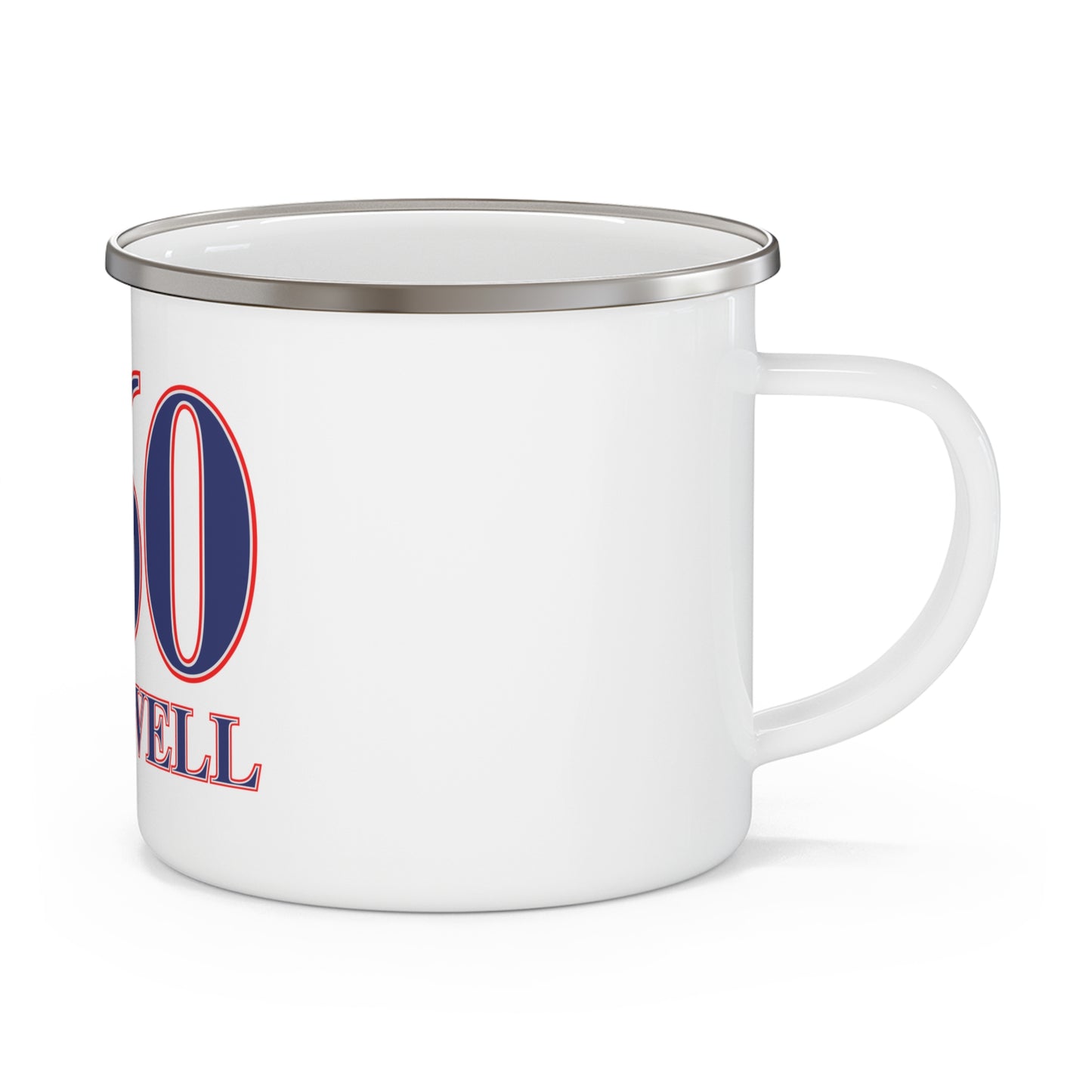 860 Cromwell Red, White & Blue Enamel Camping Mug