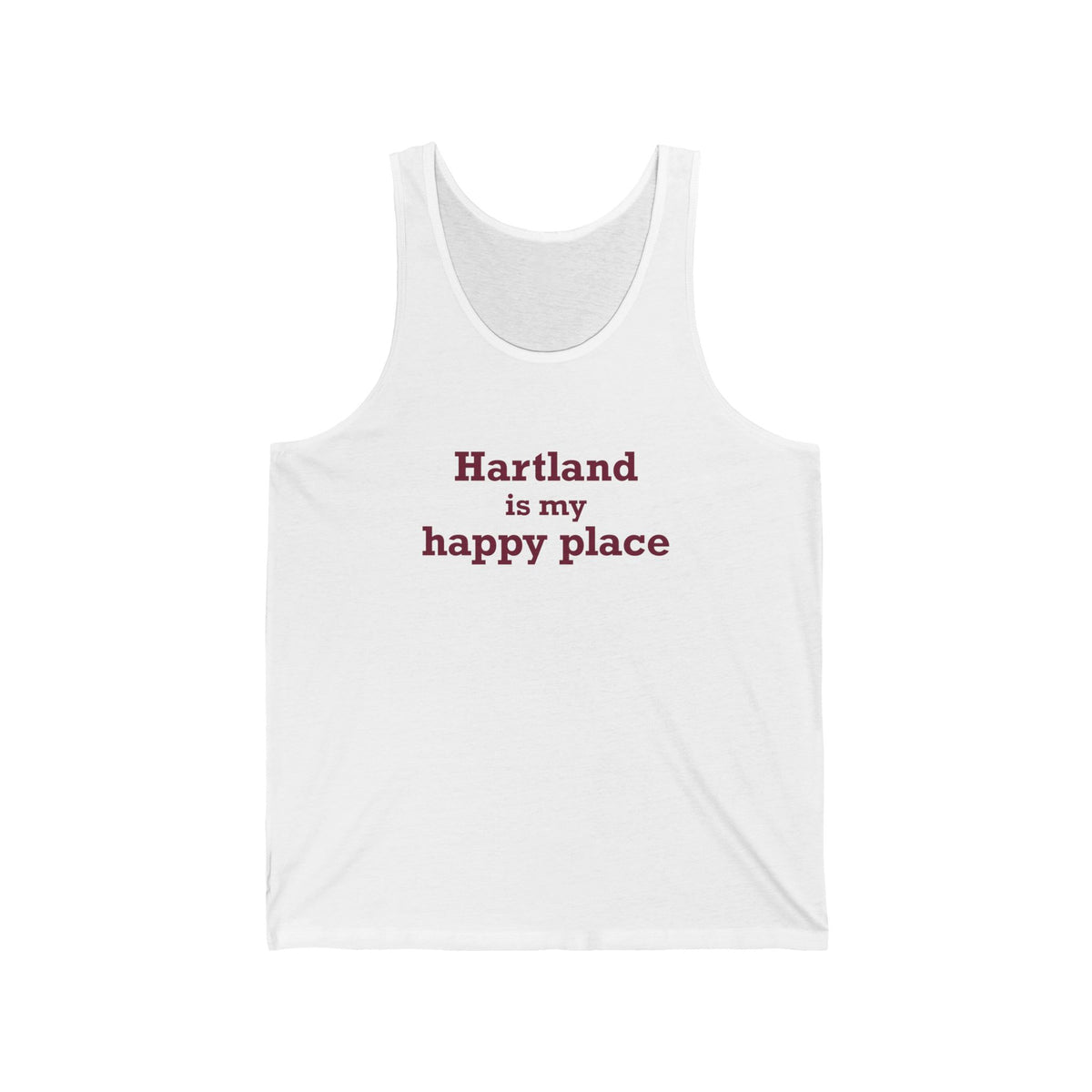Hartland is My Happy Place Unisex Jersey Tank Top