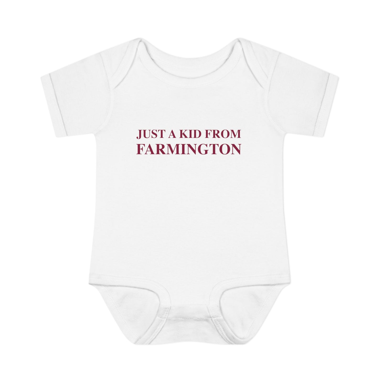 Just a kid from Farmington Infant Baby Rib Bodysuit