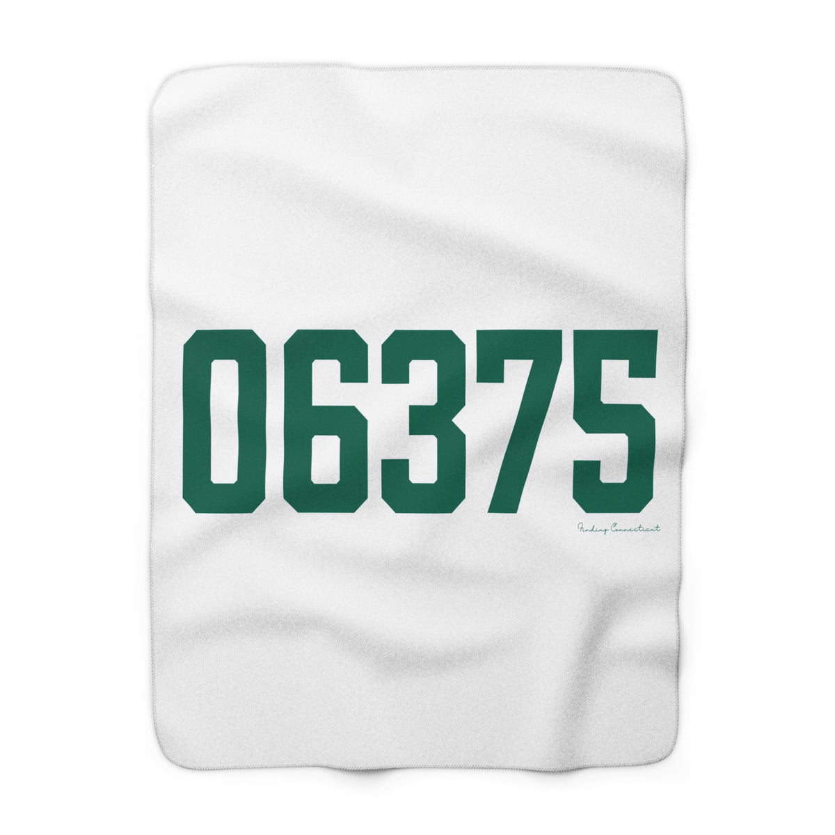 06375  New London Connecticut Zip Code Sherpa Fleece Blanket