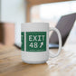 Vintage Exit 48 Merritt Parkway Sign Mug 15oz