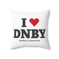 I Heart DNBY Spun Polyester Square Pillow