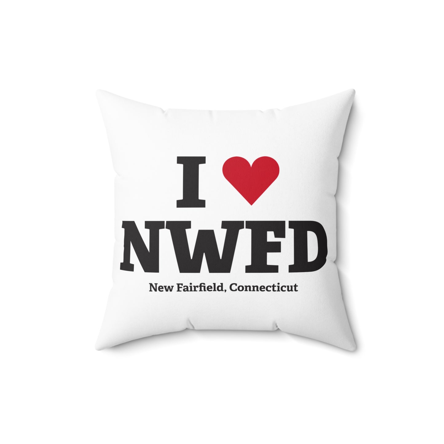 I Heart NWFD Spun Polyester Square Pillow