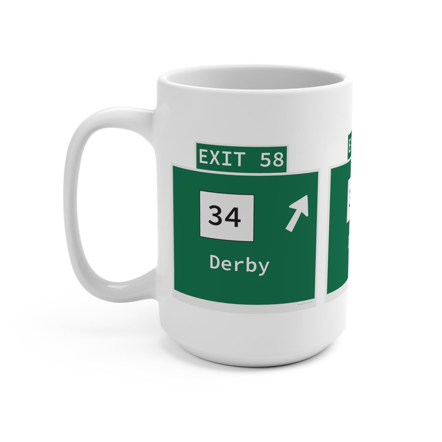 Vintage WCP Exit 58 Sign Mug 15oz