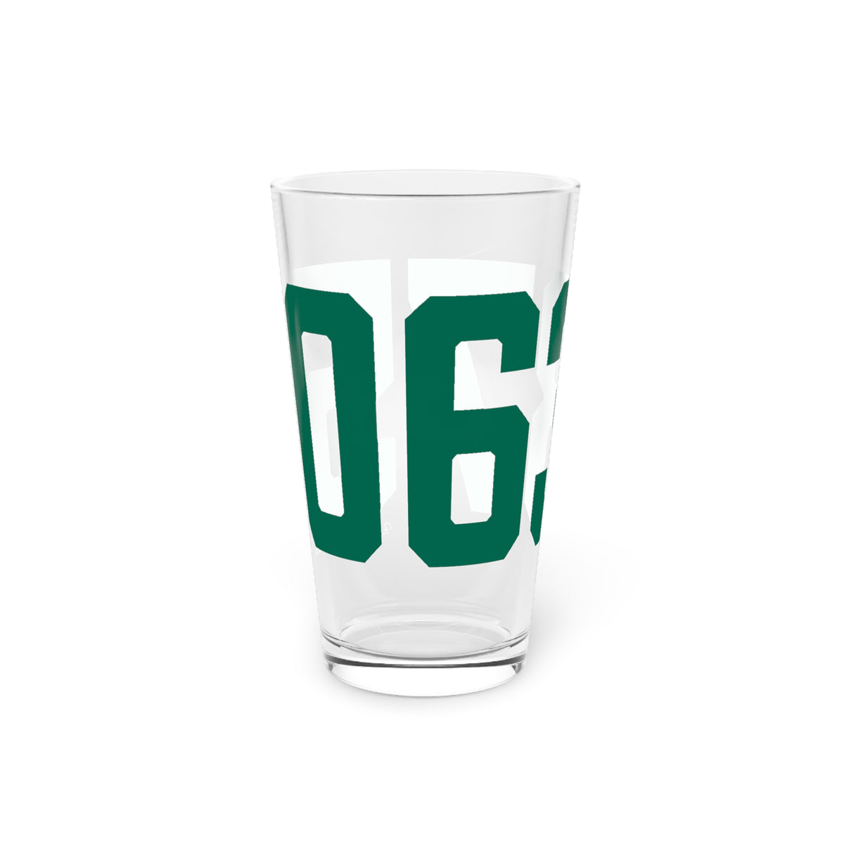 06375 New London Connecticut Zip Code Pint Glass, 16oz