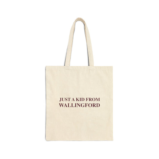Just a kid from Wallingford Cotton Canvas Tote Bag