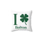 I Clover Bolton Spun Polyester Square Pillow