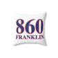 860 Franklin Red, White & Blue Spun Polyester Square Pillow