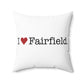 I Heart Fairfield. Spun Polyester Square Pillow