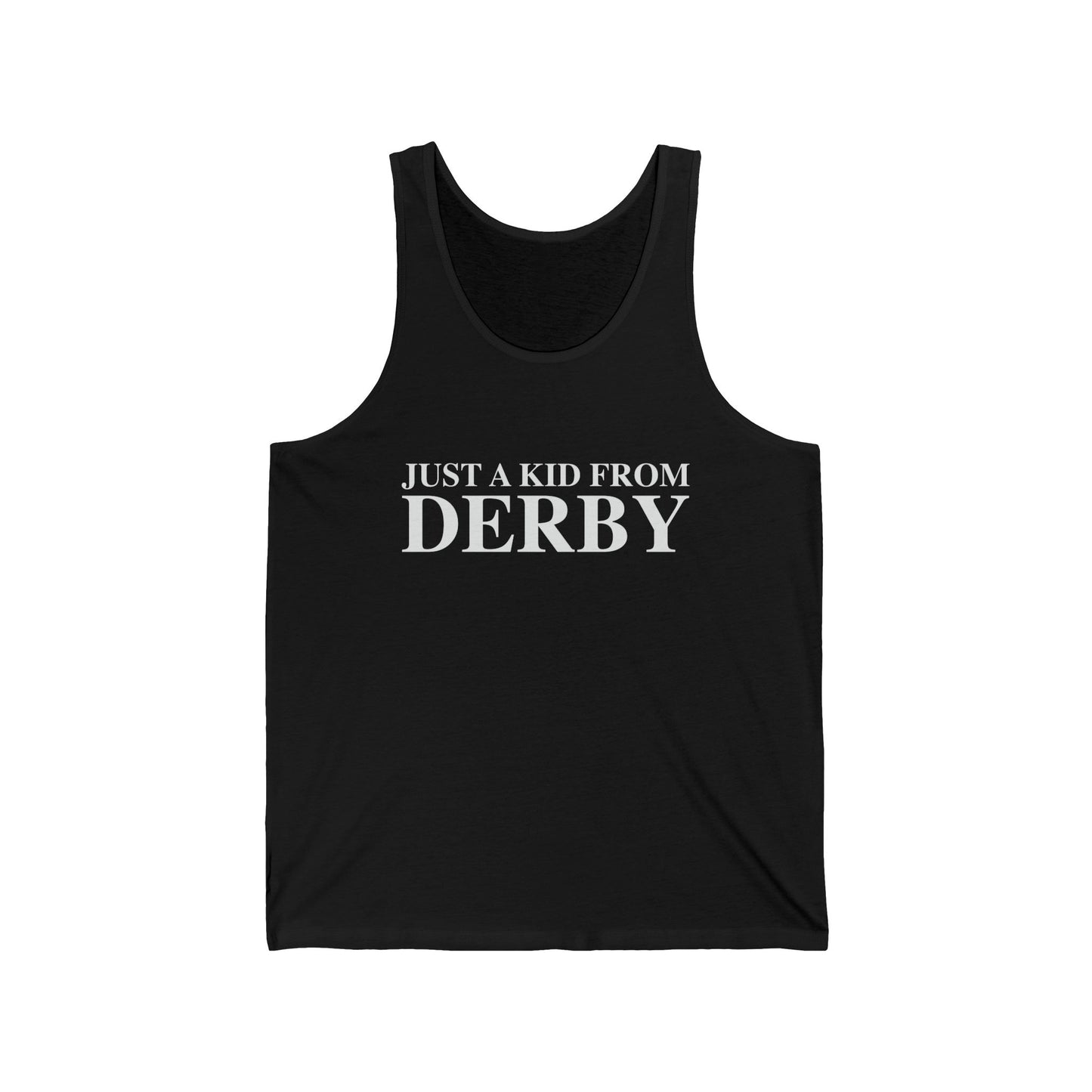 Just a kid from Derby Unisex Jersey Tank Top