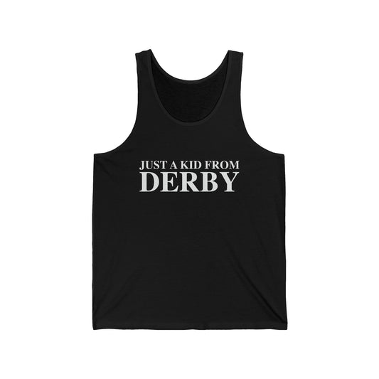 Just a kid from Derby Unisex Jersey Tank Top
