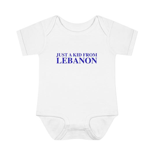 Just a kid from Lebanon Infant Baby Rib Bodysuit