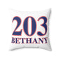 203 Bethany Red White & Blue Spun Polyester Square Pillow