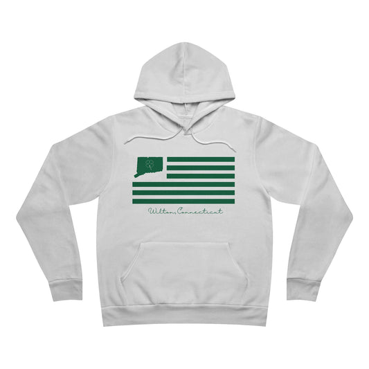 Wilton Connecticut St Patrick's Day Flag Unisex Sponge Fleece Pullover Hoodie