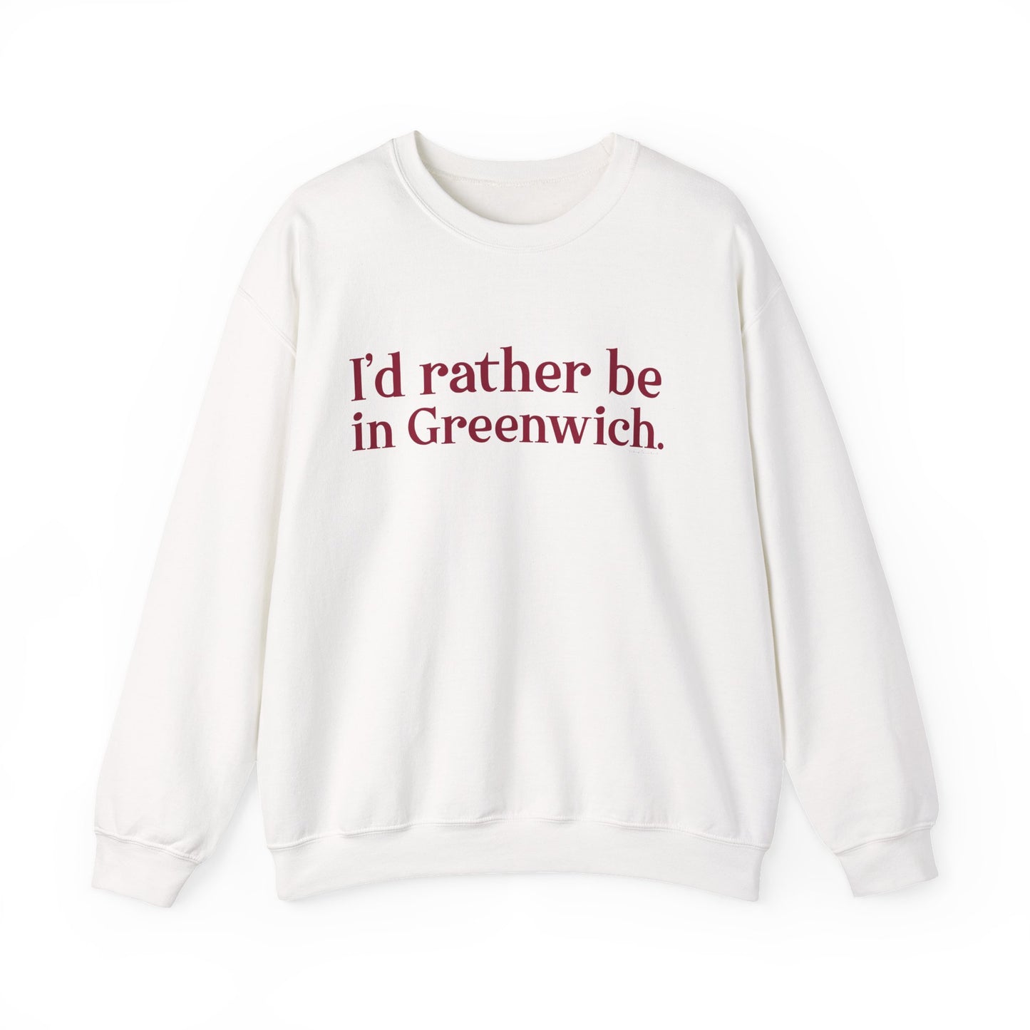 I’d rather be in Greenwich Unisex Heavy Blend™ Crewneck Sweatshirt