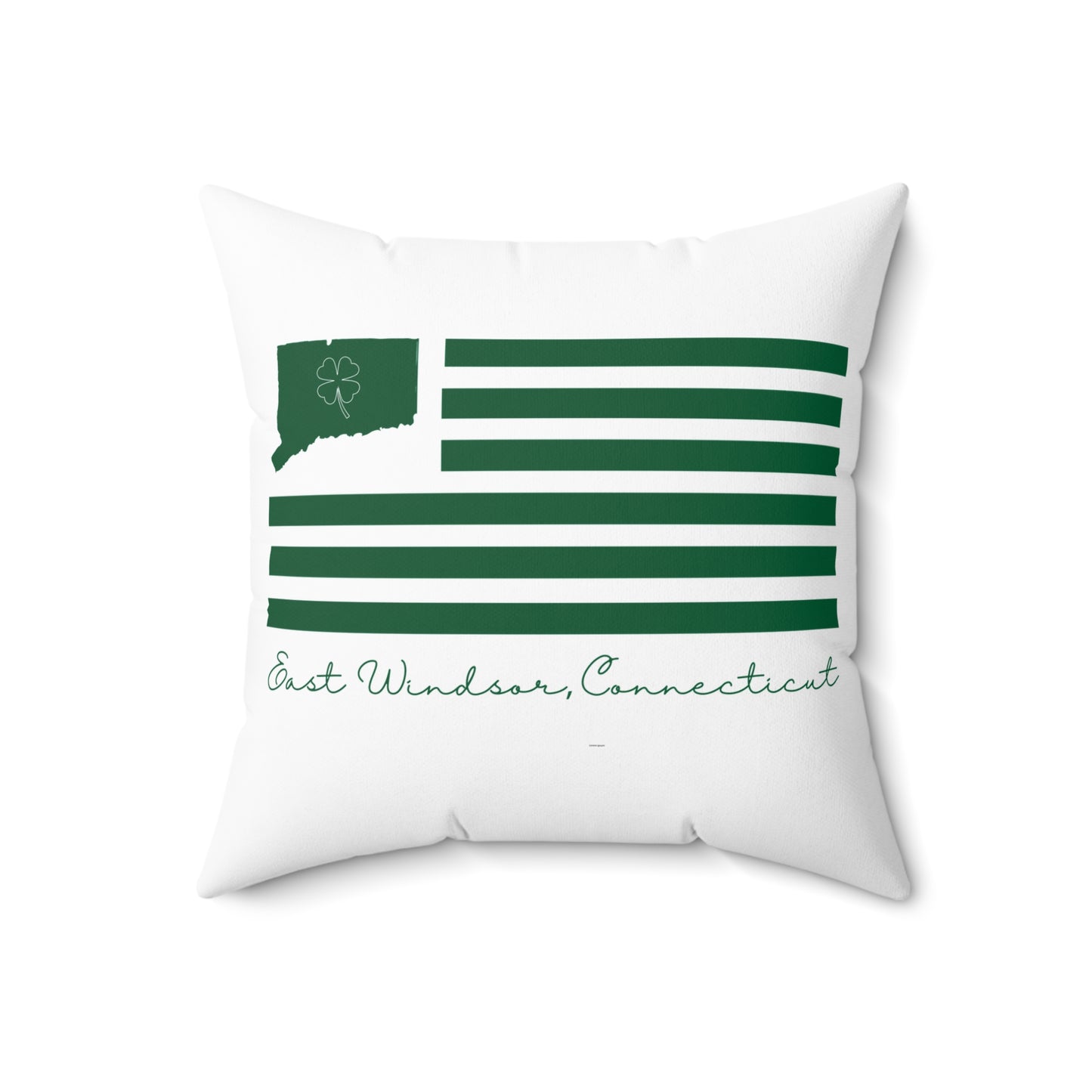 East Windsor St. Patrick’s Day Flag Spun Polyester Square Pillow