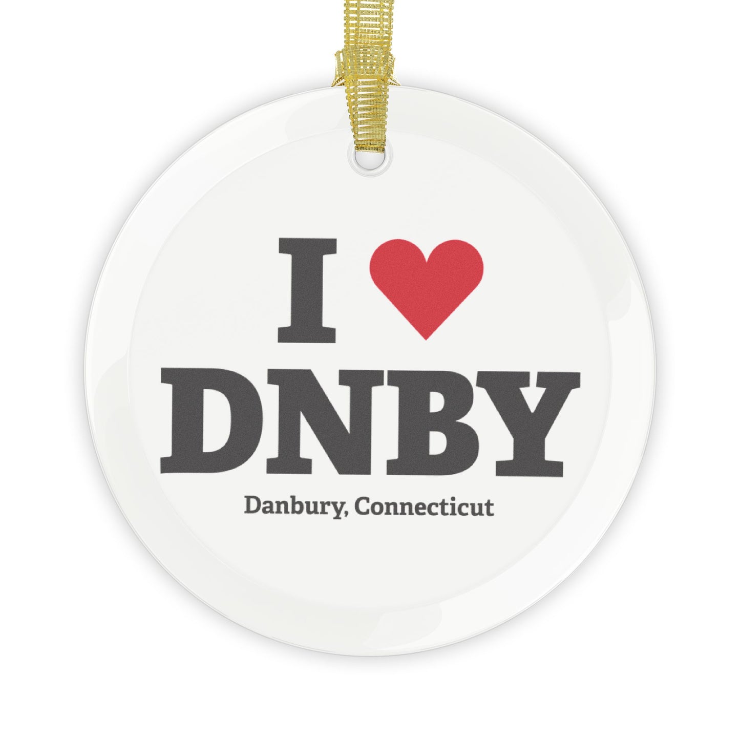 I Heart DNBY Glass Ornaments