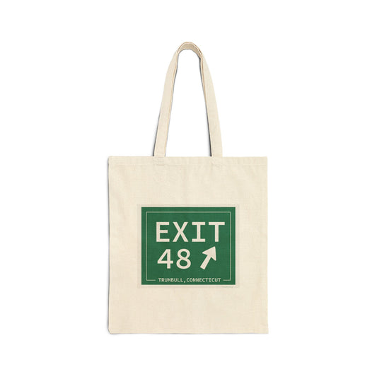 Vintage Exit 48 Merritt Parkway Sign Cotton Canvas Tote Bag