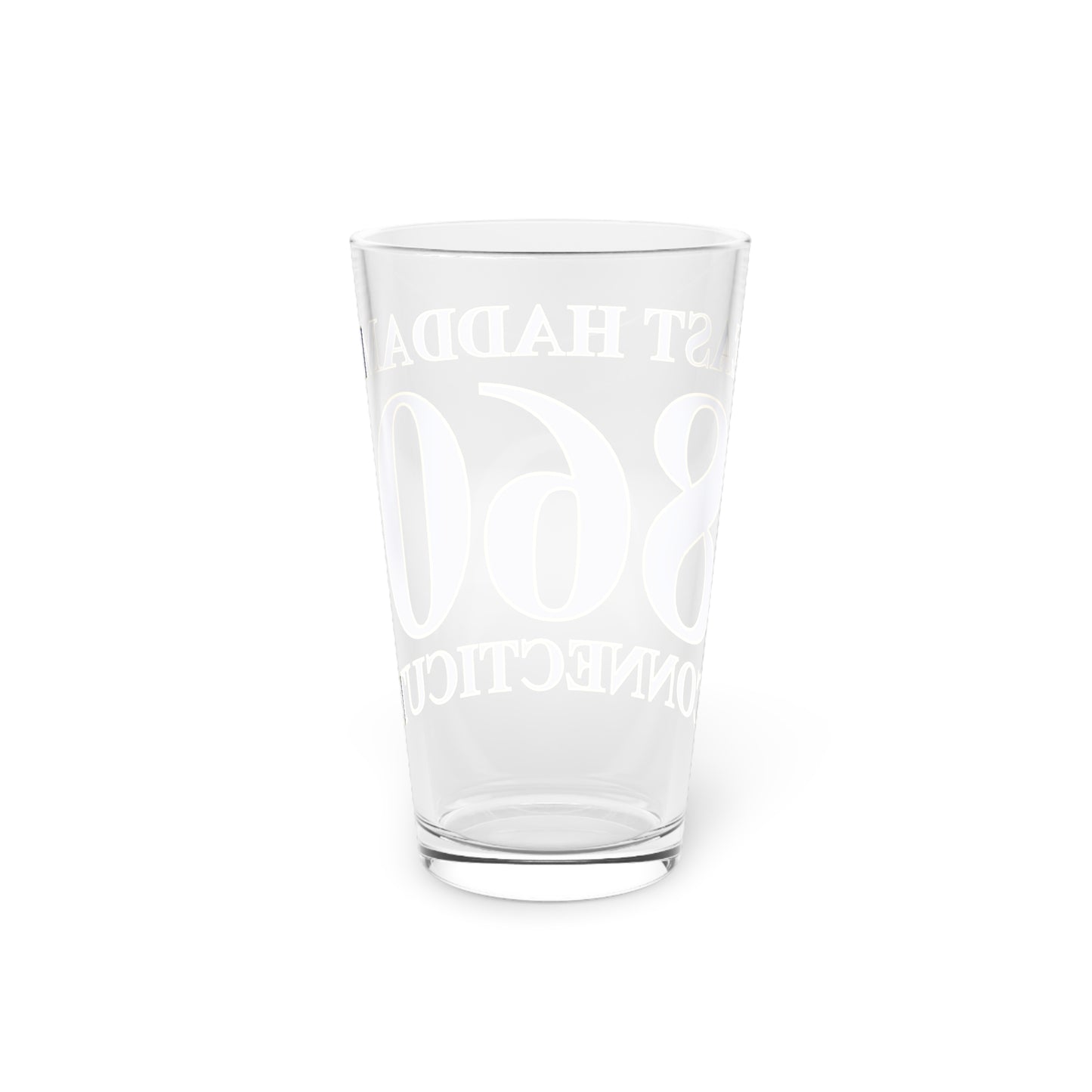 East Haddam 860 Connecticut Pint Glass, 16oz