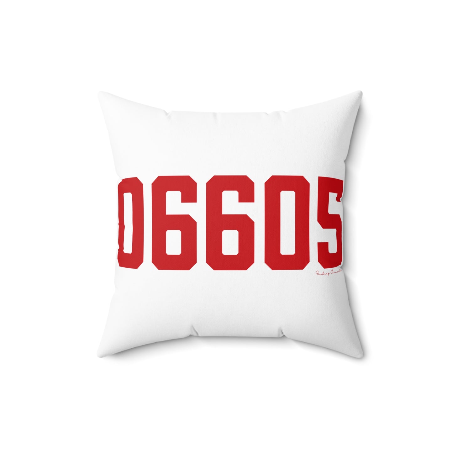 06605 Bridgeport Connecticut Zip Code Spun Polyester Square Pillow