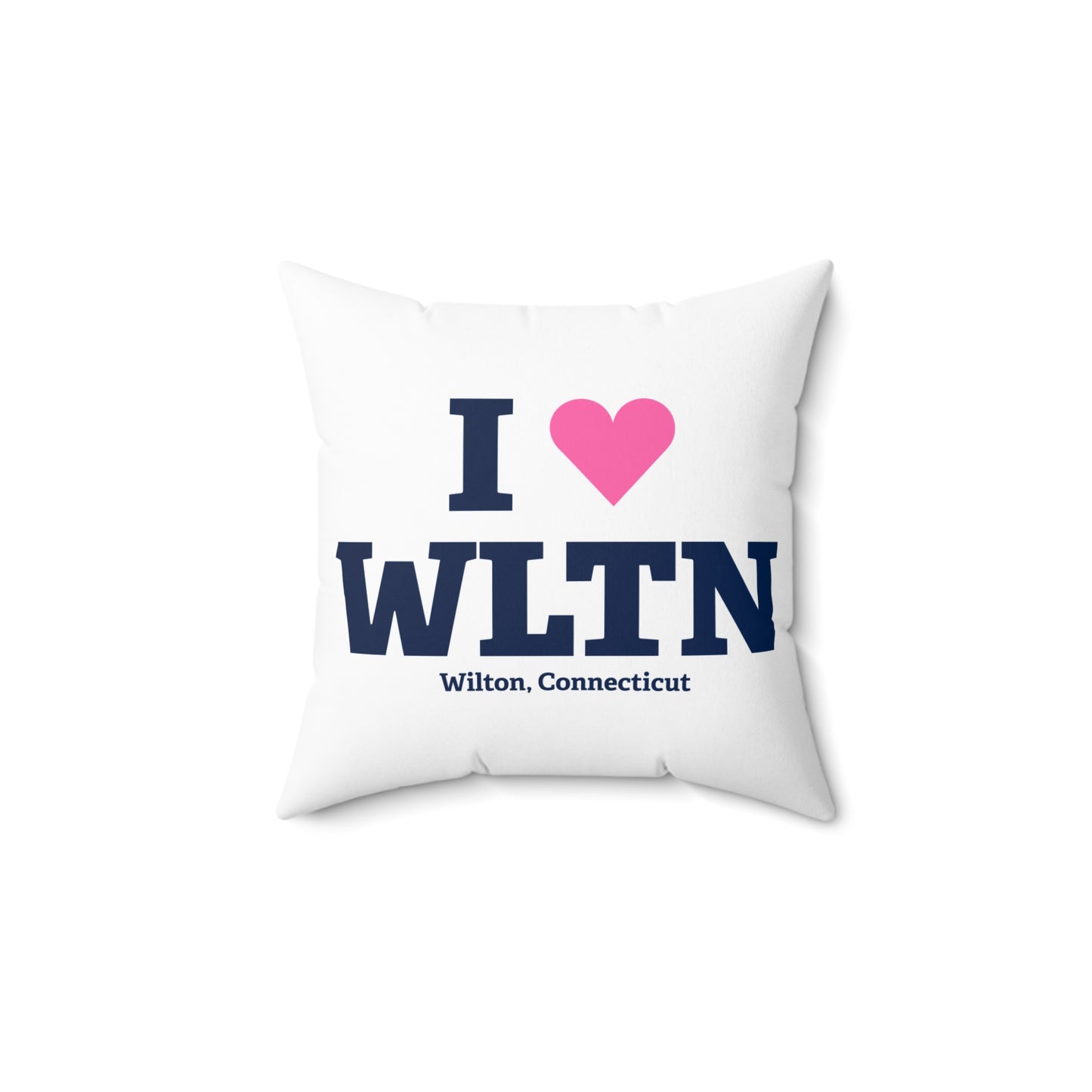 I Heart WLTN Spun Polyester Square Pillow