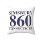 Simsbury 860 Connecticut Polyester Square Pillow