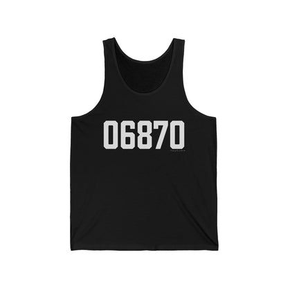 06870 - Greenwich CT Zip Code Unisex Jersey Tank Top