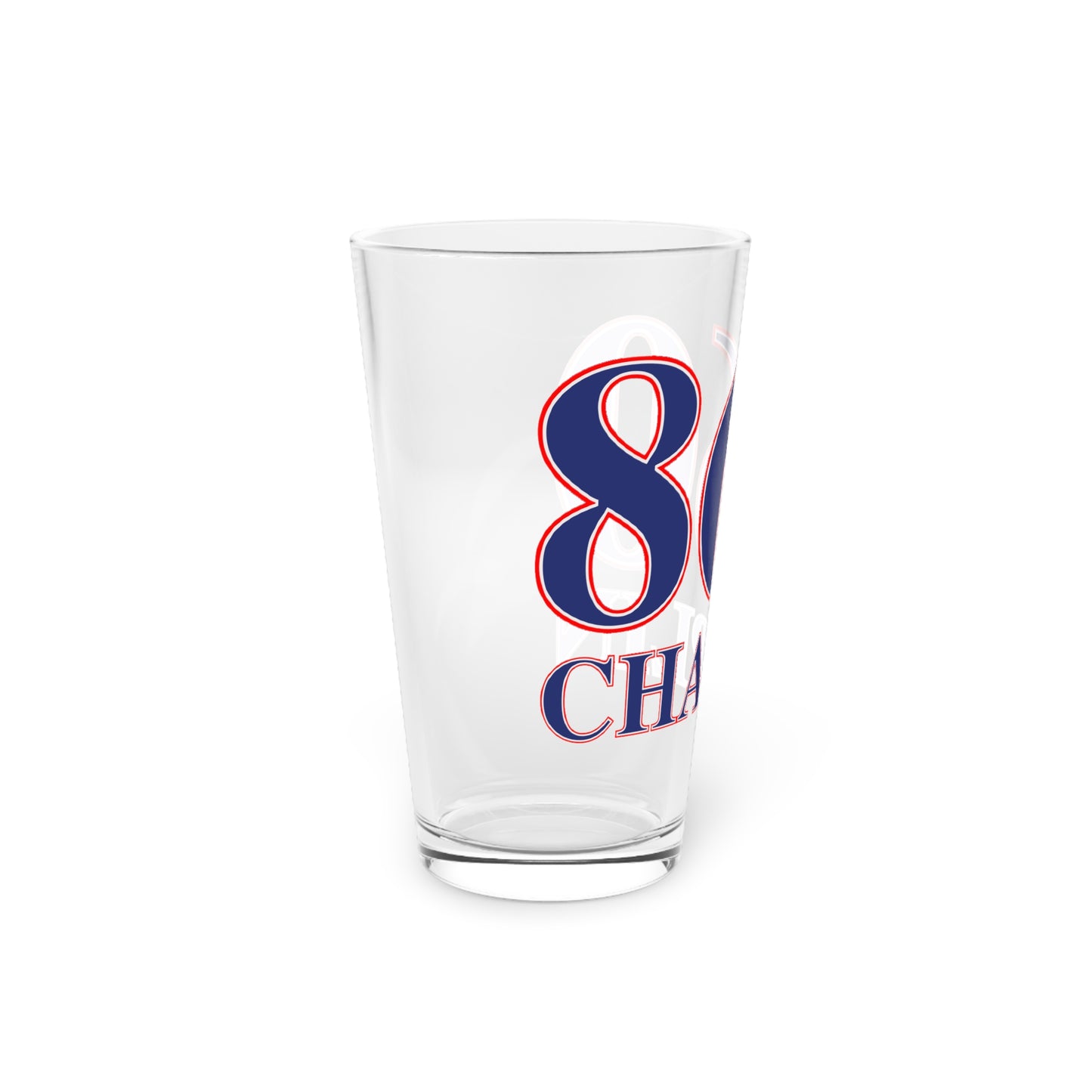 860 Chaplin Red, White & Blue Pint Glass, 16oz