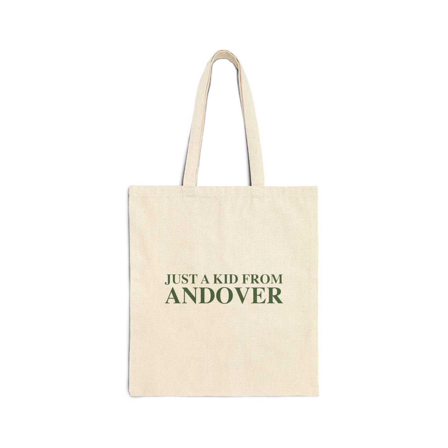 Just a kid from Andover Cotton Canvas Tote Bag