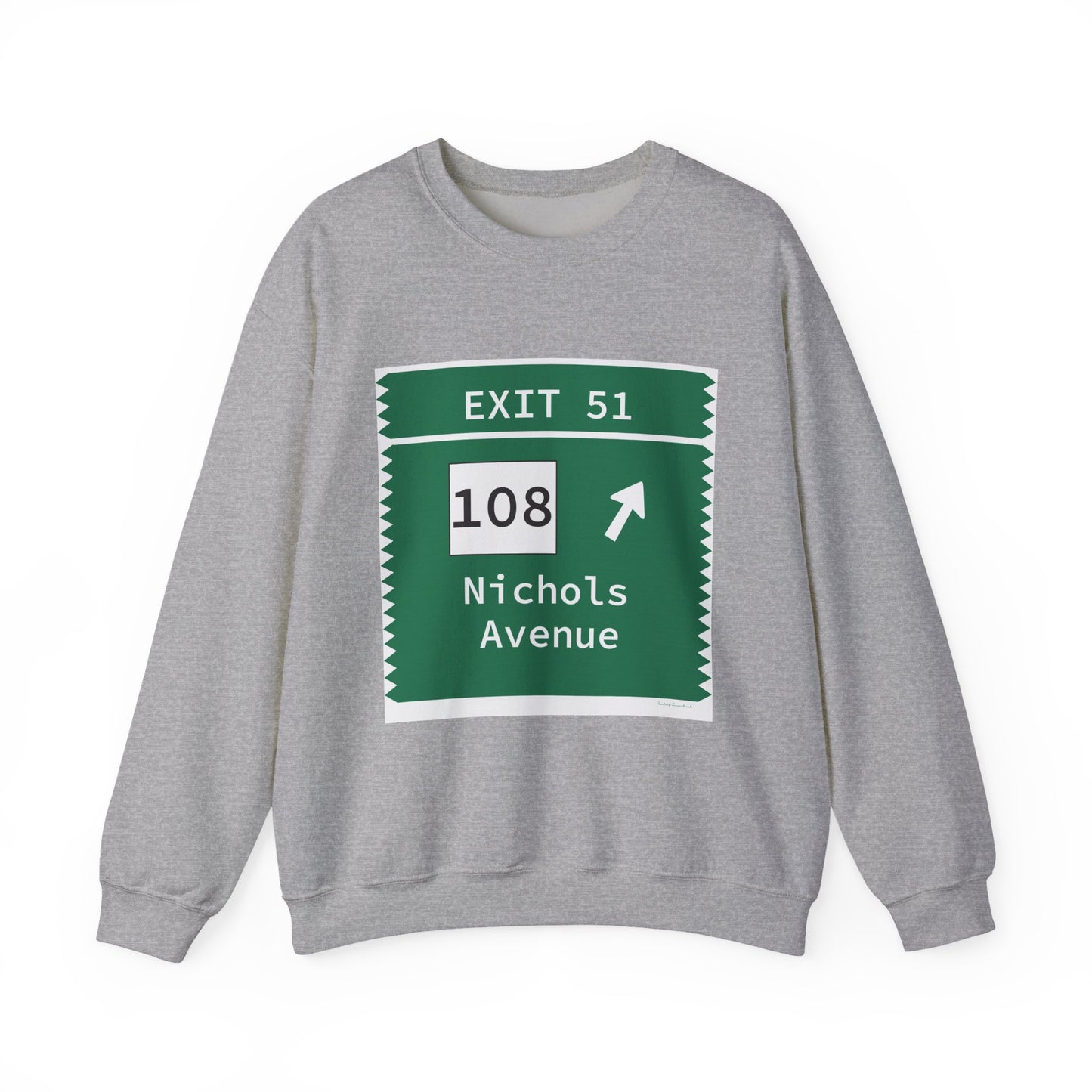 Vintage Merritt Parkway Exit 51 Sign Unisex Heavy Blend™ Crewneck Sweatshirt