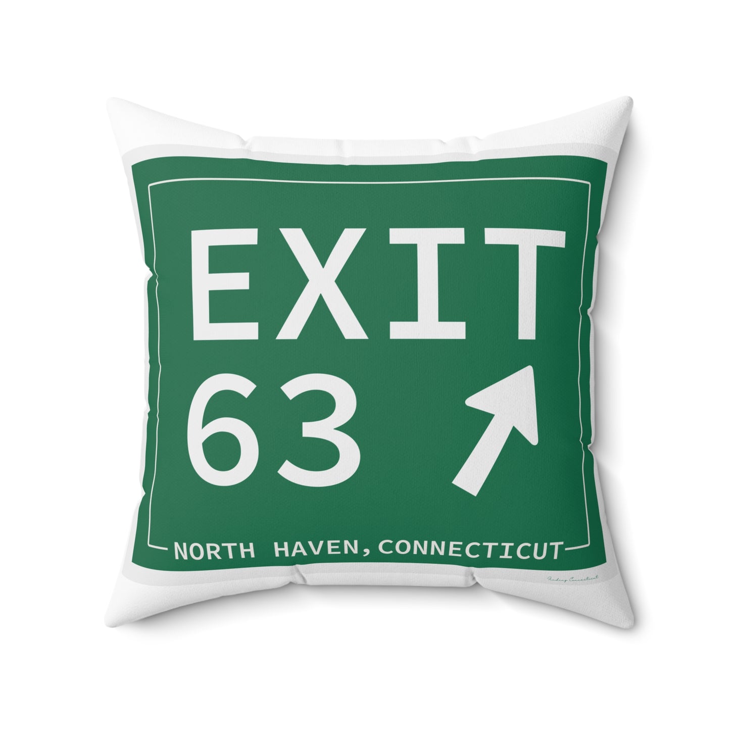 Vintage Exit 63 WCP Sign Spun Polyester Square Pillow