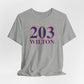 203 Wilton Red White & Blue  Unisex Jersey Short Sleeve T-Shirt