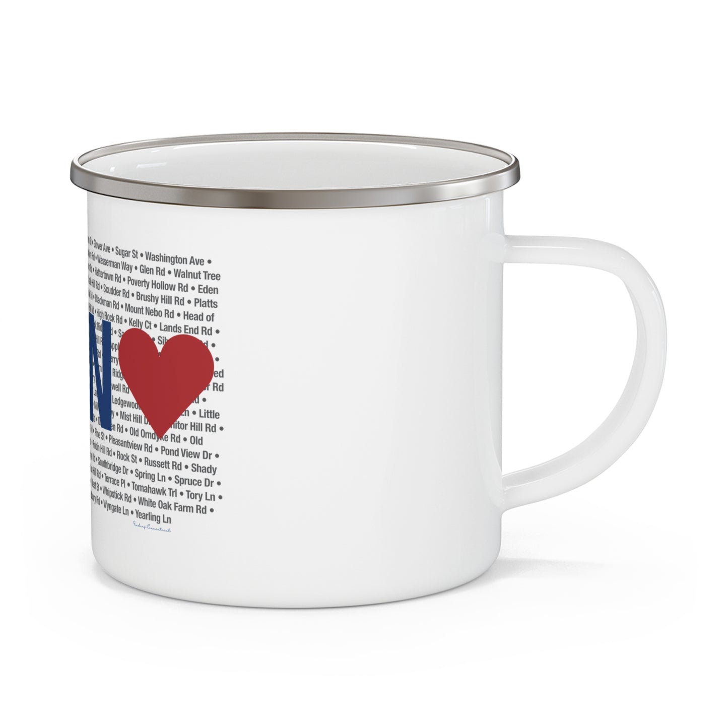 Newtown Love Enamel Camping Mug