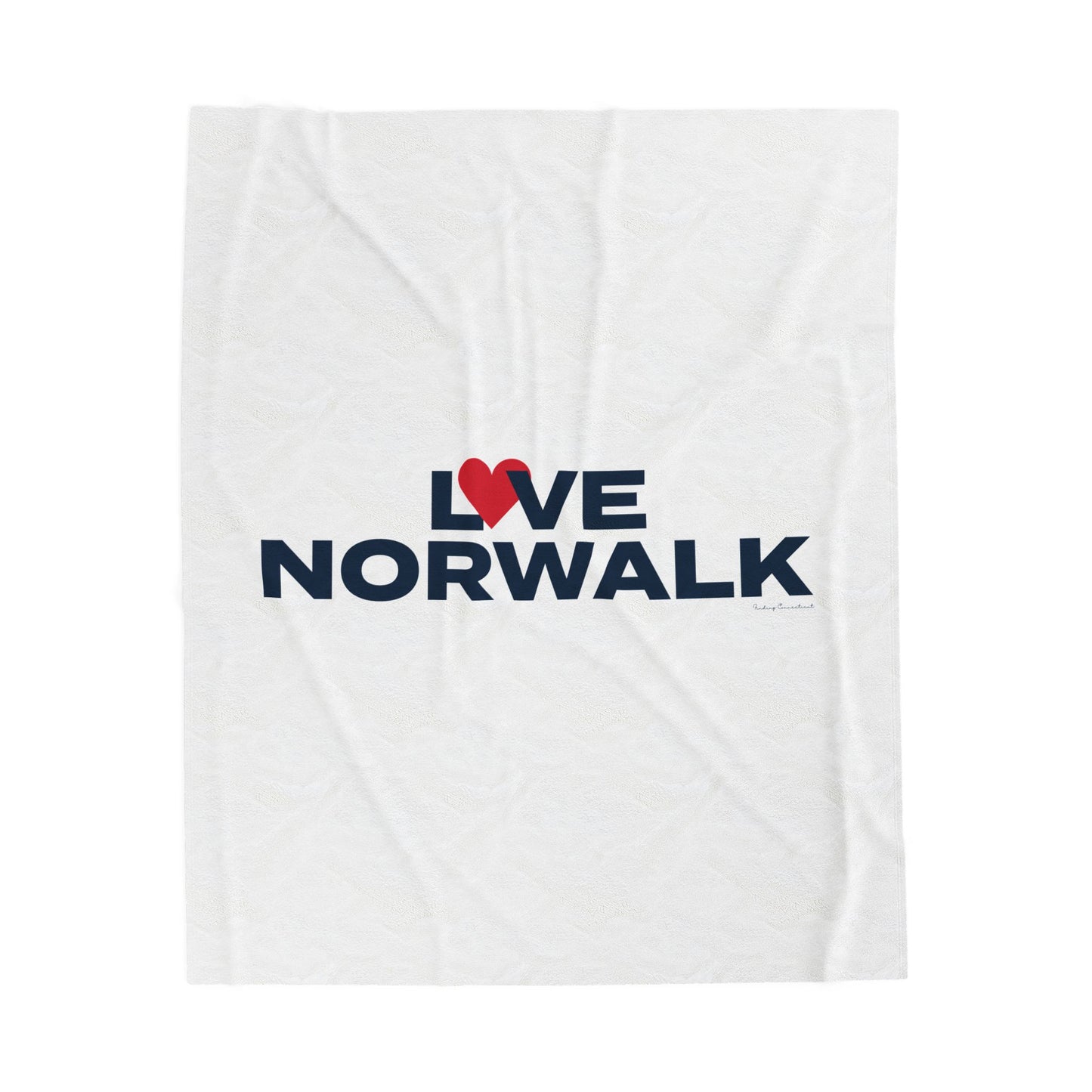 Love Norwalk Velveteen Plush Blanket