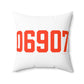 06907 Stamford Connecticut Zip Code Spun Polyester Square Pillow
