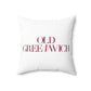 41 Tilt Old Greenwich Spun Polyester Square Pillow