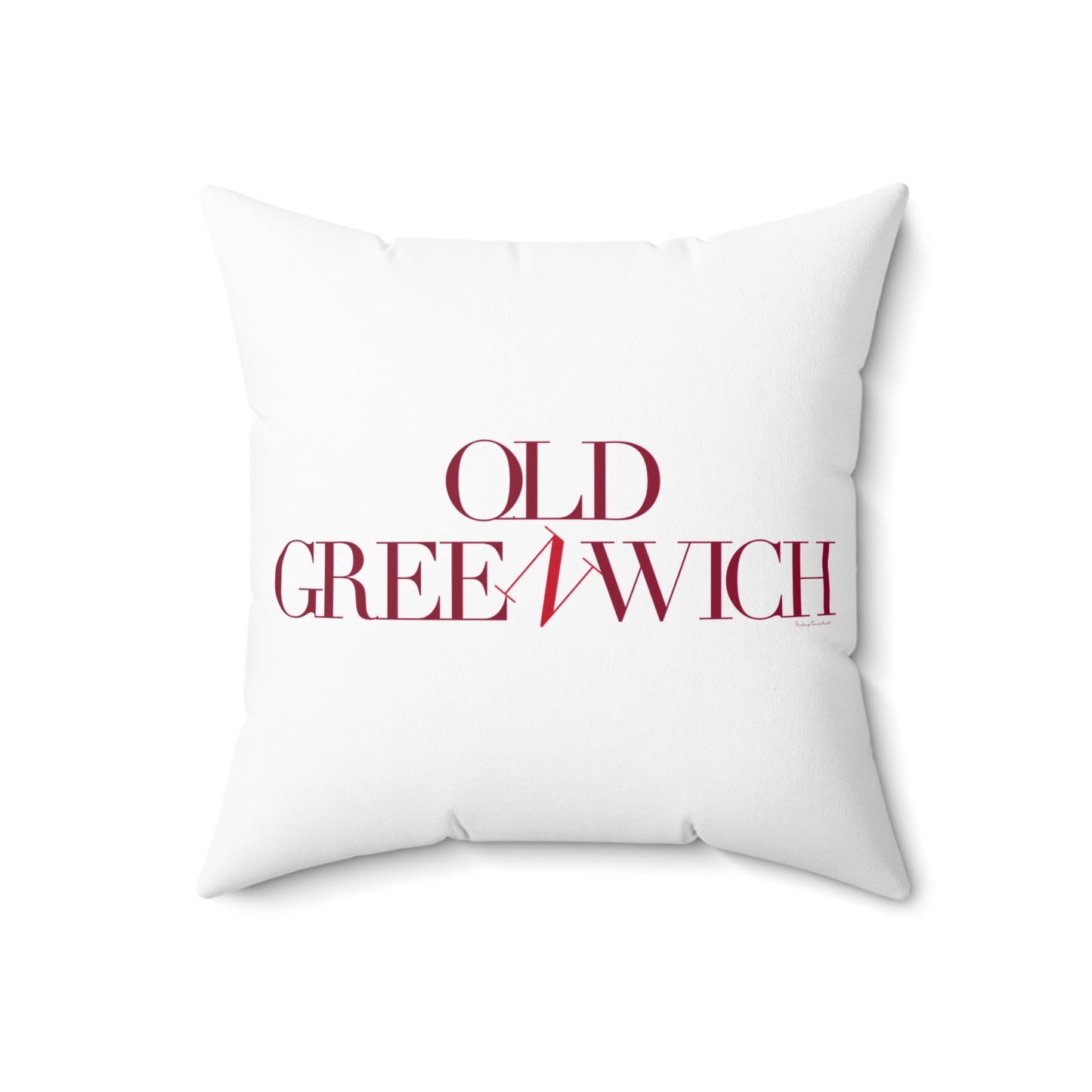 41 Tilt Old Greenwich Spun Polyester Square Pillow
