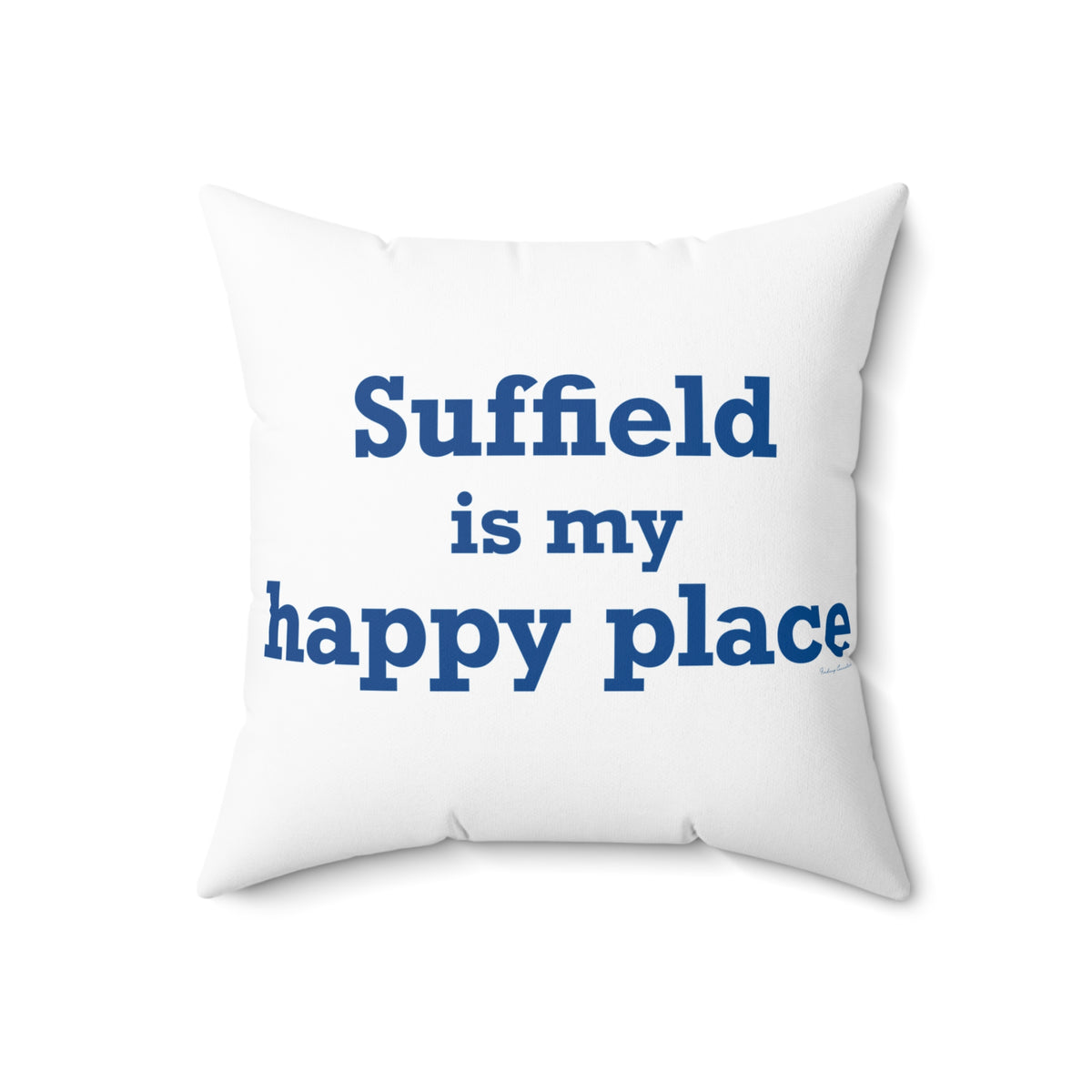 Suffield is My Happy Place Polyester Square Pillow